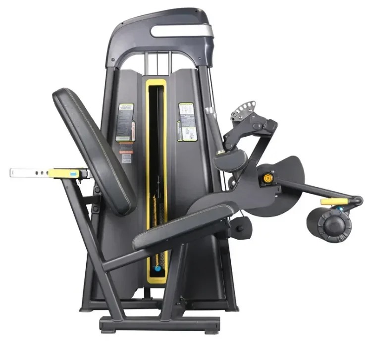 Leg Curl Machine para exercício de força, ginásio comercial, carregado, sentado