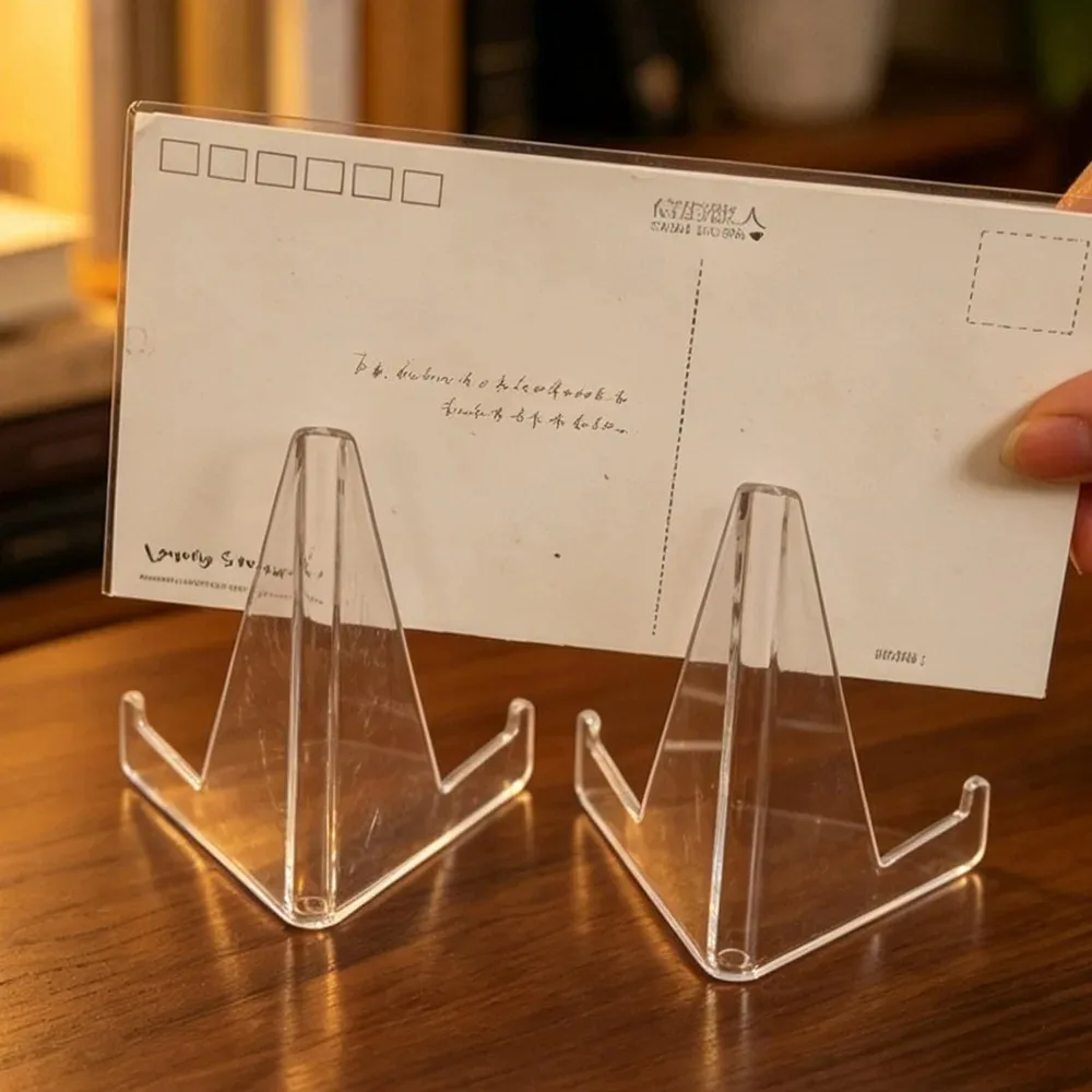 Transparent Triangular Display Stand Photo Holder Hard Card Holders 10/5Pcs Acrylic Stand for Picture Game Baseball Sports Cards
