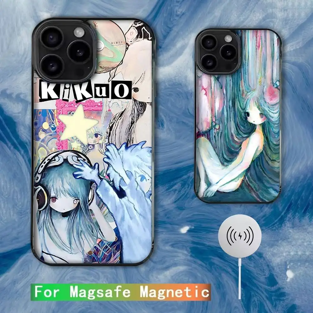 

K-Kikuo Anime Japan Music Phone Case For iPhone 16e,16,15,14,13,12,11,Plus,Pro,Max,Mini Magsafe Magnetic Wireless Charging