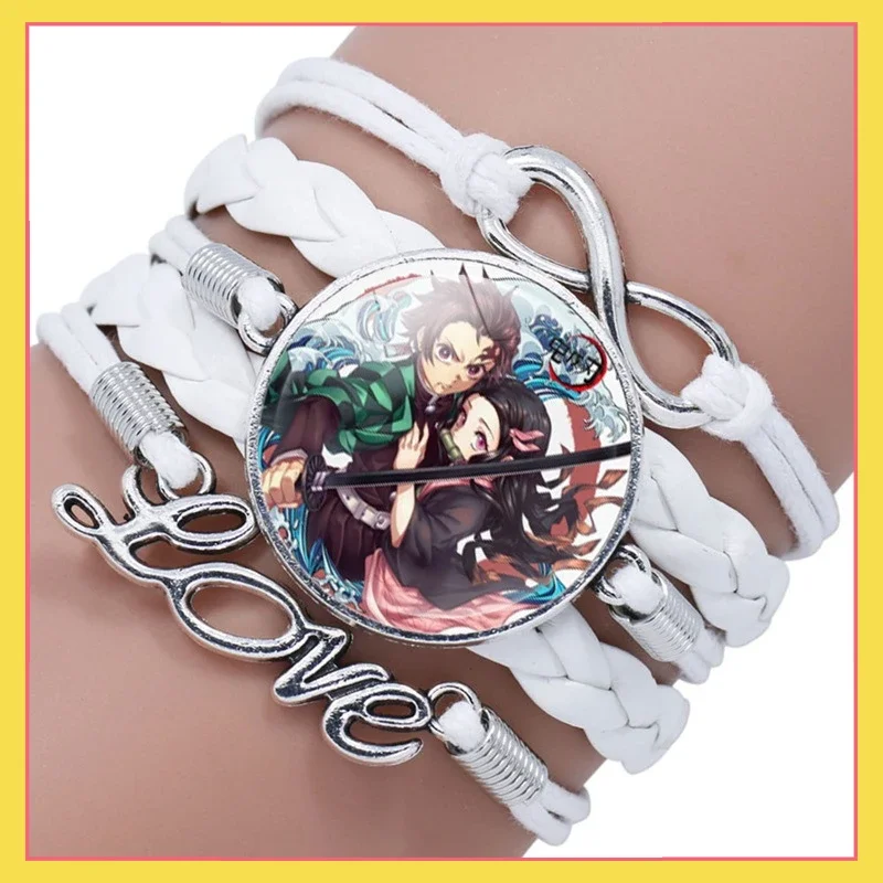 

New Anime Peripheral Demon Slayer Time Gem Multi layer Bracelet Handmade Jewelry for Boys and Girls Children's Gift