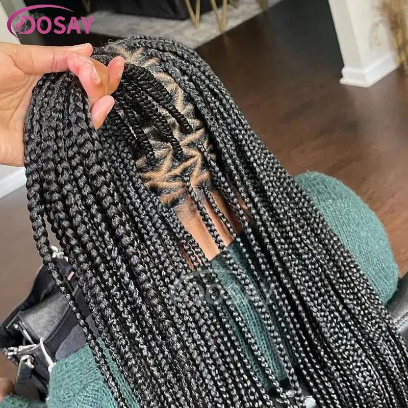 

Dosay Braided Wigs Full Lace Front Wig Cornrow Braided Wigs For Black Women Twist Triangle Box Braided Wig Faux Locs Braids Wig