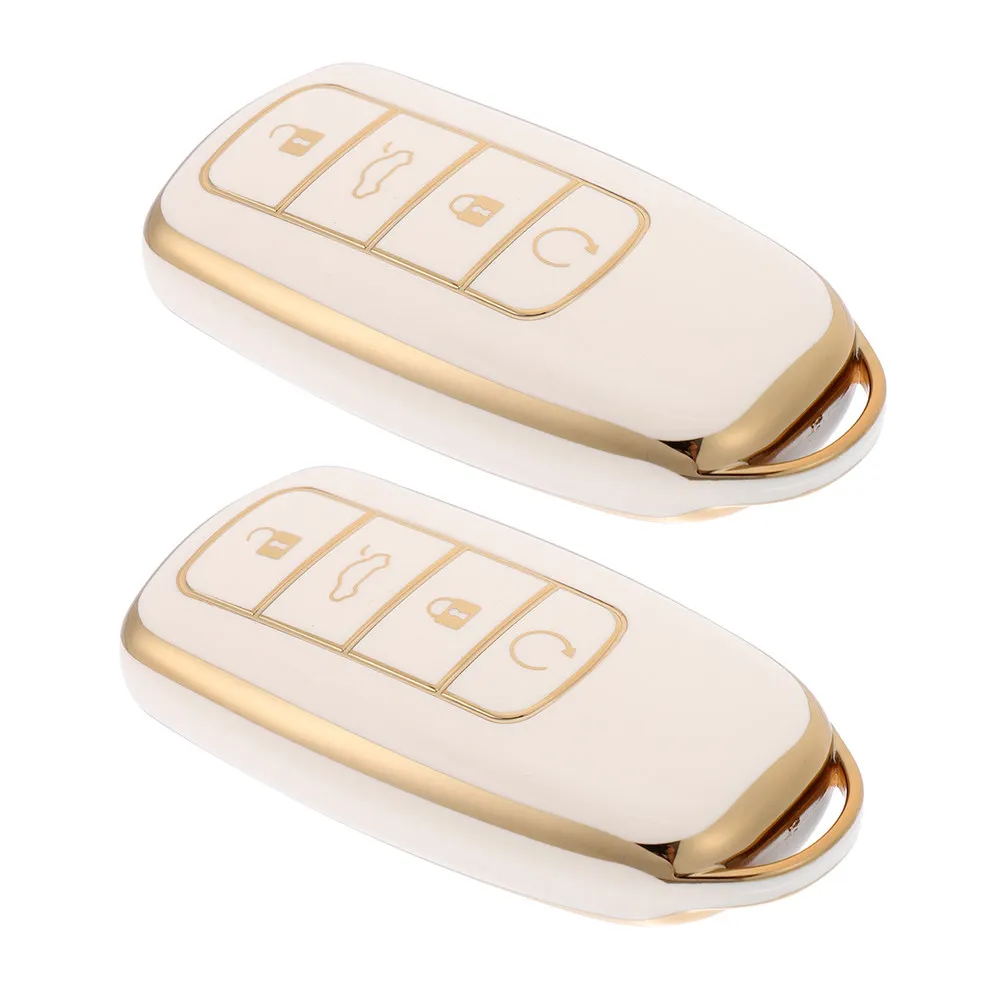 2Pcs Vehicle Key Cover for Chery Little Ant Car Key Fob Protector Soft Flexible Material Anti Scratch Anti Drop Modern Slim