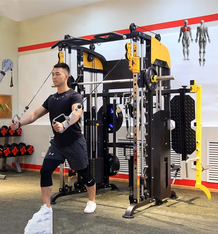 Poderosa máquina multifuncional do smith do instrutor funcional do equipamento multi do ginásio da construção corporal