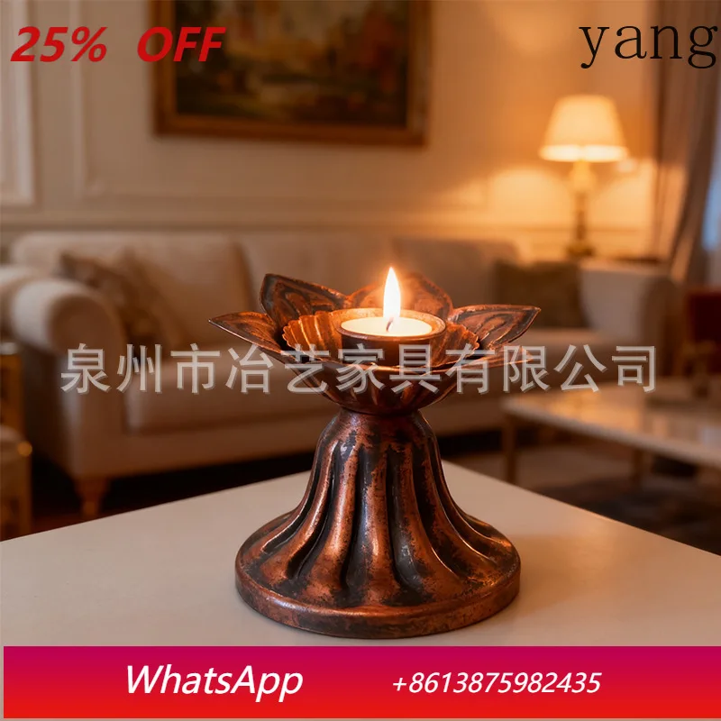 

LH old lotus shape candle holder, home decoration candle holder ornament