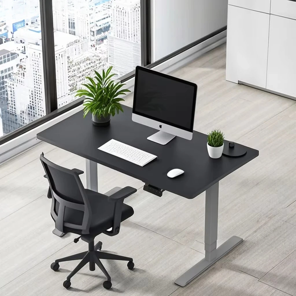 

Электрический каркас для стола с регулировкой высоты, 3-секционная опора для офисного стола с функцией сидя-стоя, современный дизайн, однобалочный подъемный механизм, простая сборка