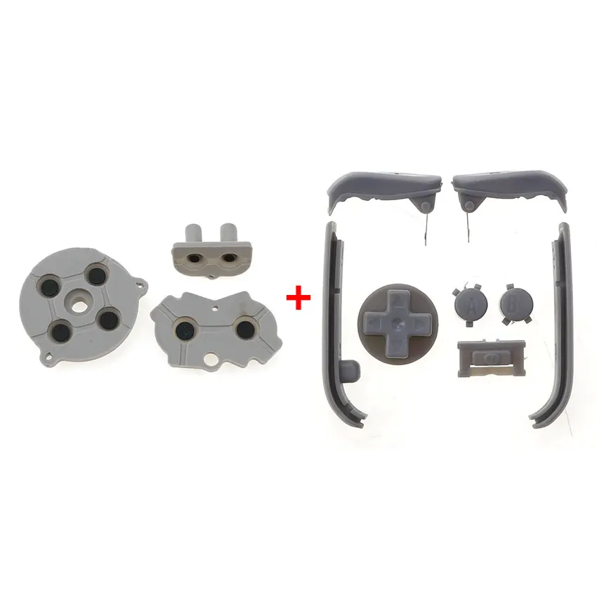 JCD Cho Gameboy Advance GBA Nhựa Thay Thế D Miếng Lót Một B Điện Tắt Bộ Đầy Đủ Nút & Dẫn Điện Cao Su bàn Phím Số