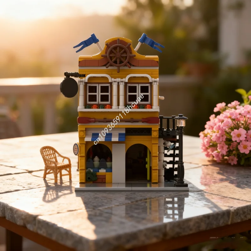 

590 шт. MOC модульная гаваньская городская модель строительные блоки строительная игрушка сборка идея рождественского подарка кирпич детский день рождения