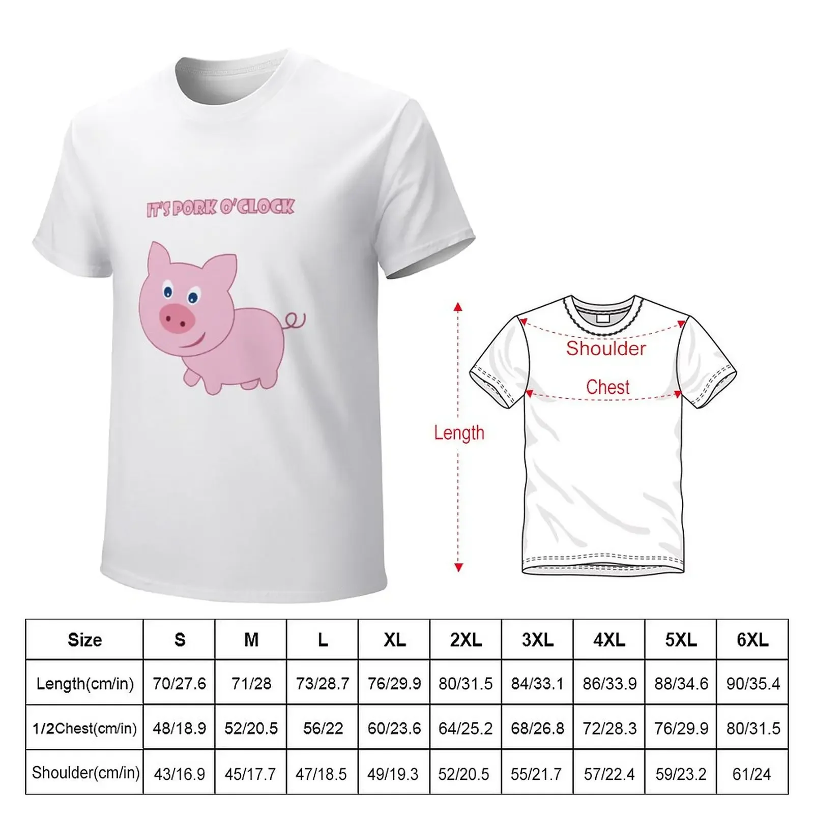 Harald Baldr It's Pork O'Clock T-Shirt summer clothes Short sleeve tee mens clothing