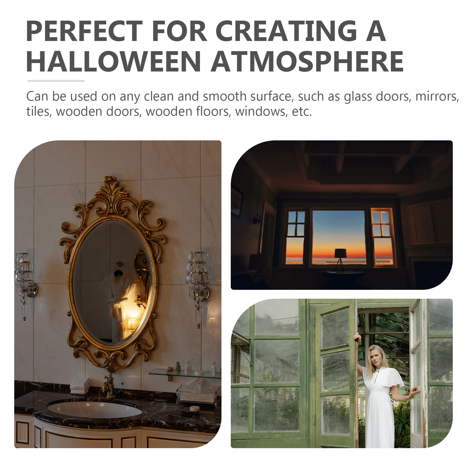 

2pcs Bloody Handprint Footprint Sticker Halloween Decoration Wall Window Stickers Horror Party Home Pvc Adhesive Removable