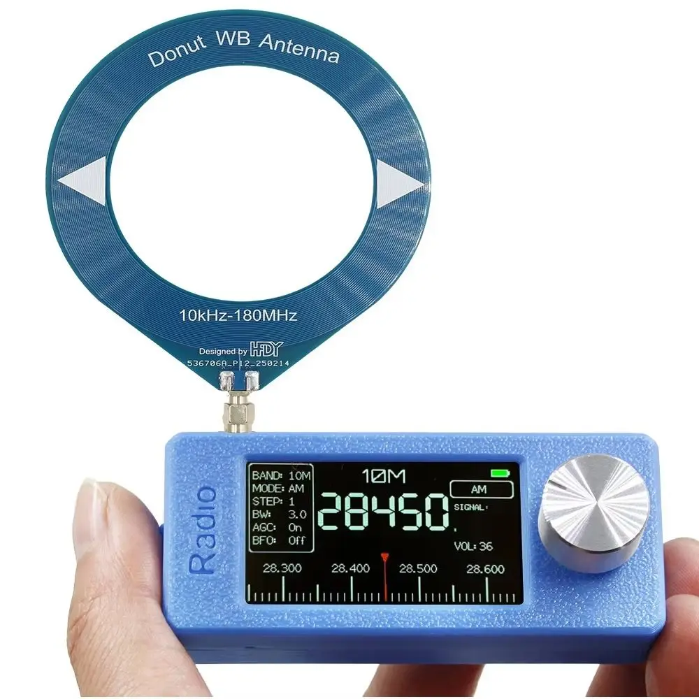 

SI4732 Portable Radio 0.5-108 MHz Pocket Mini Radio LSB USB AM FM HF SW MW VHF 1.9-inch IPS Display All-Band Receiver