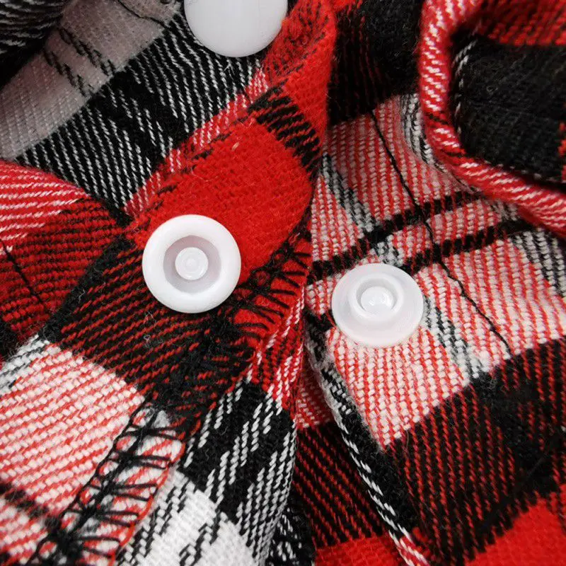 British Style Dog Clothes Summer Pet Plaid Shirt Lapel Coat Cat Jacket Clothes Costume Puppy Kitten Top Apparel