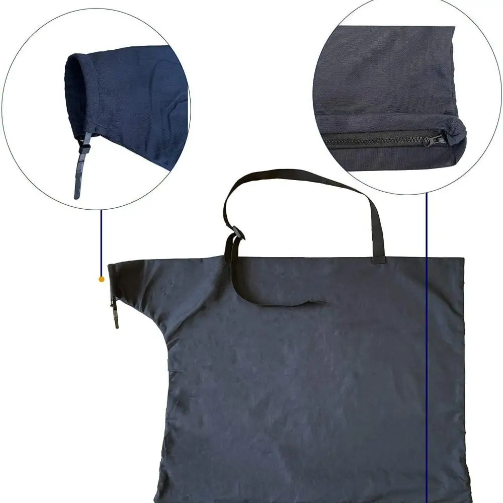 Durable Garden Leaf Vacuum Replacement Bag Black Oxford Fabric Yard Waste Container For Blower Shredder Equipment