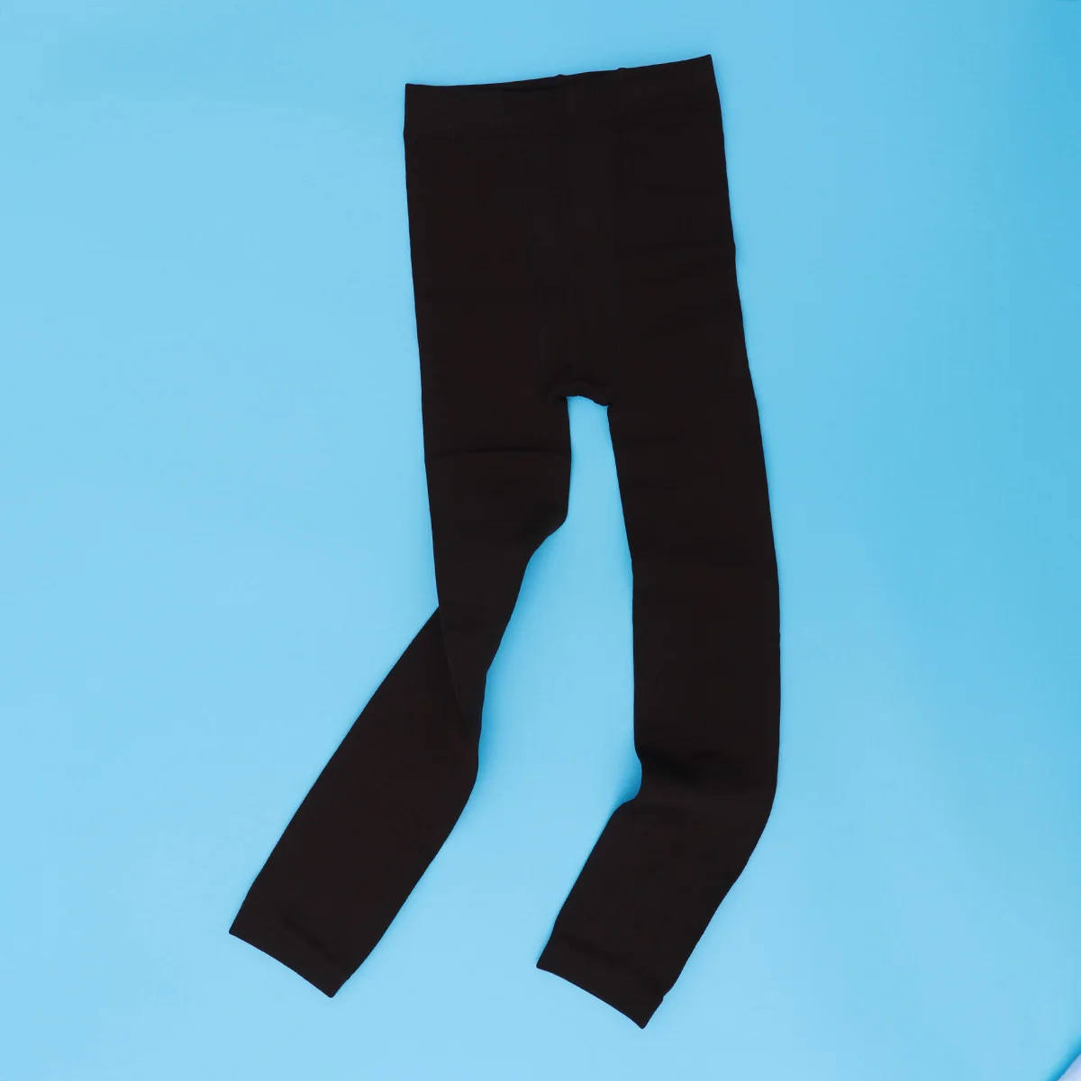 

Girls Winter Warm Lined Tights Trousers Kids Elastic Thick Leggings Ninth Pants for 5-7 Years Old (Coffee)