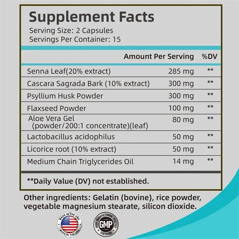 إزالة سموم القولون - يدعم صحة الجهاز الهضمي، ويعزز تنظيف القولون وإزالة السموم، ويخفف الإمساك، ويوفر الطاقة