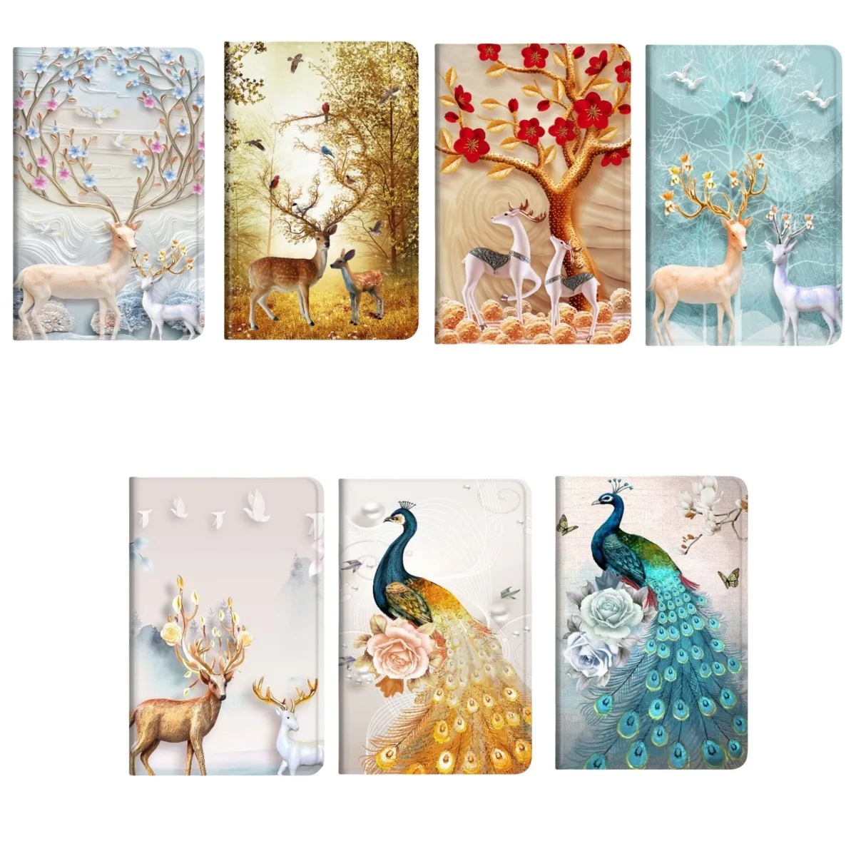 Colorfull Print Smart Cover for Xiaomi MiPad 7 6 Pro 5 Case Redmi Pad SE Funda Stand Pu Leather Case with Soft Tpu Backshell