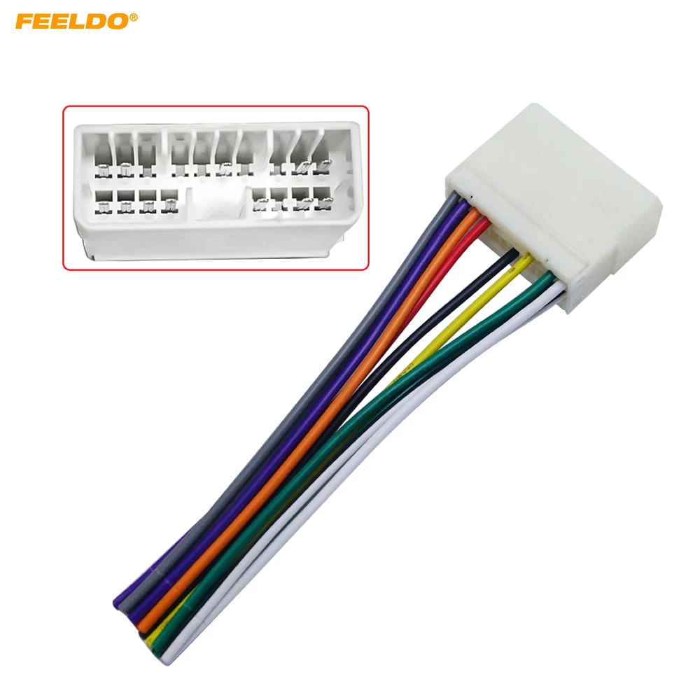 FEELDO Car Audio Radio Stereo Wiring Harness Adapter For Daewoo/Actyon/Korando/Chevrolet Spark Install Aftermarket CD/DVD Stereo