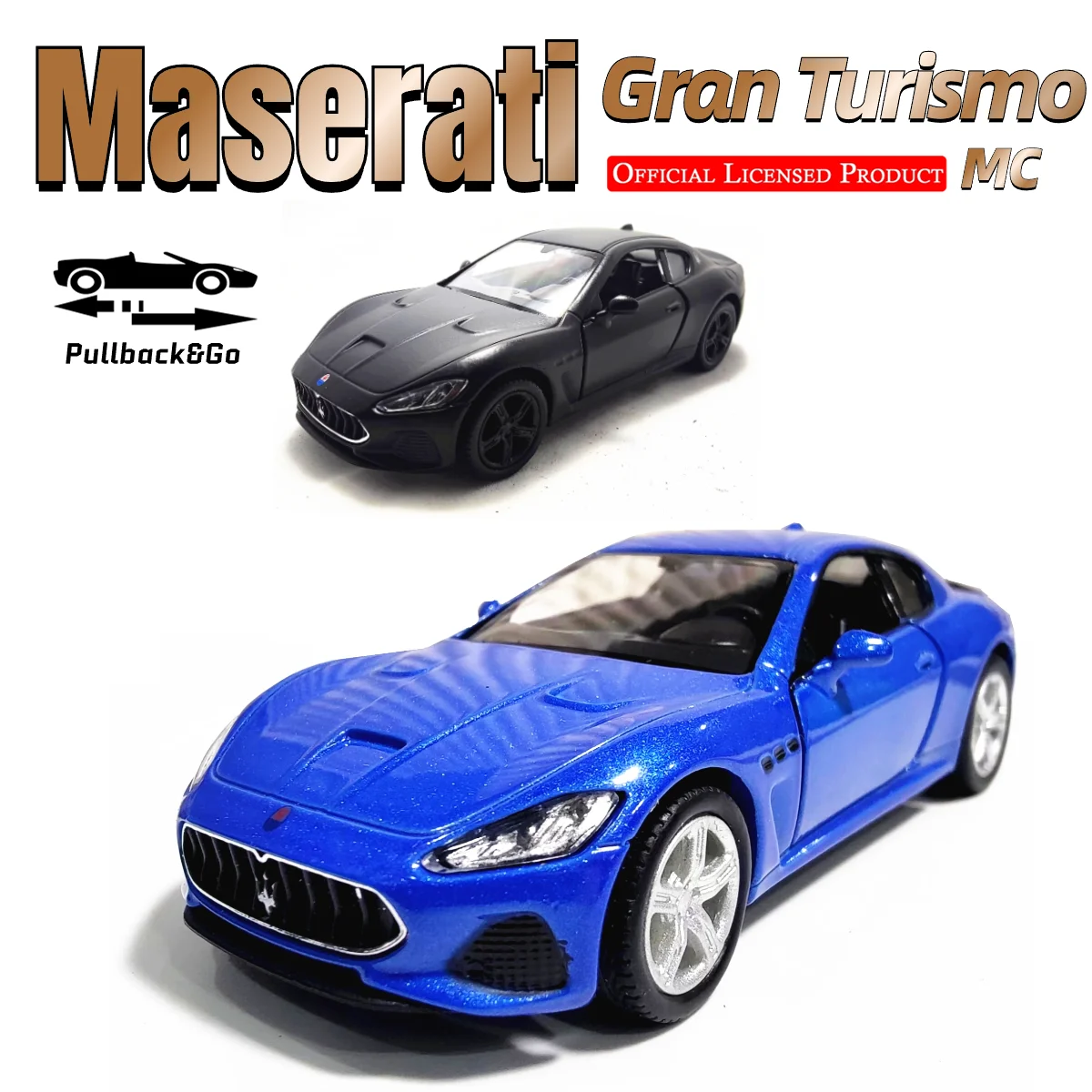 

Модель автомобиля Maserati Gran Туризм MC Pullback 1/36, Официальная Лицензированная копия в масштабе, металлическая литая миниатюрная Рождественская Подарочная игрушка для мальчиков