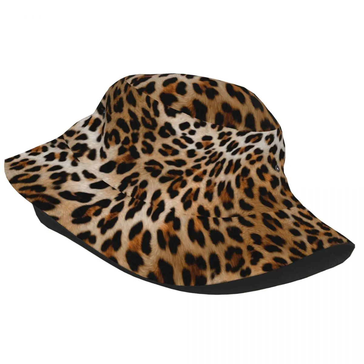 Leopard Pattern Bucket Hats for Men Women Vocation Sun Hats Harajuku Packable for Outdoor Fishing Fisherman Hats Dropshipping
