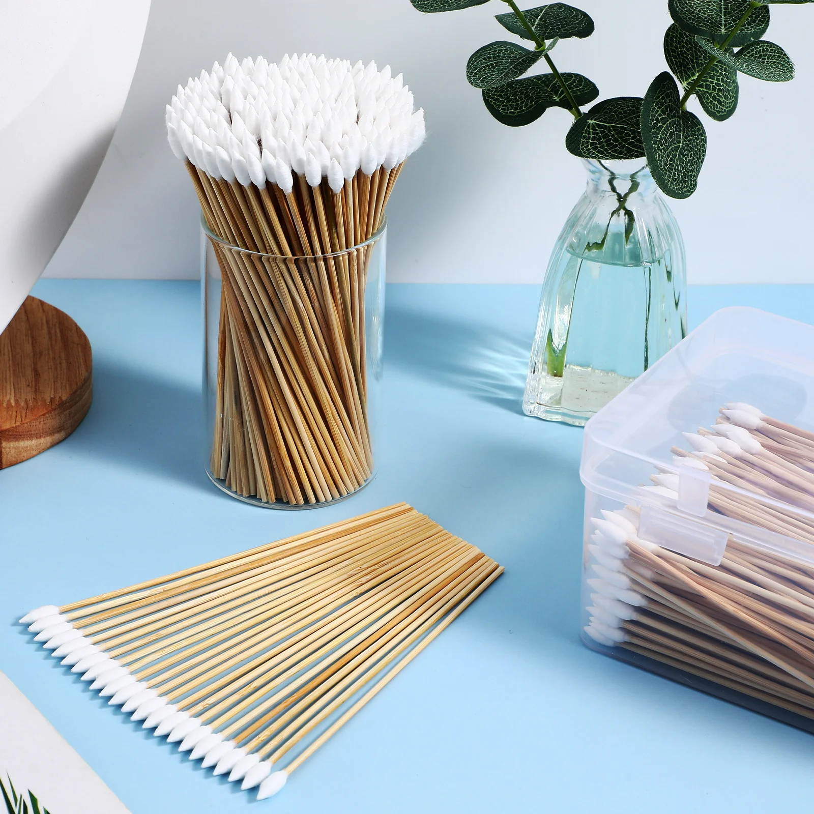 500 قطعة مسحات قطنية دقيقة طرف مدبب لإلكترونيات المكياج تنظيف سماعة لوحة المفاتيح السرة الأذن مزيل شمع المتاح #4