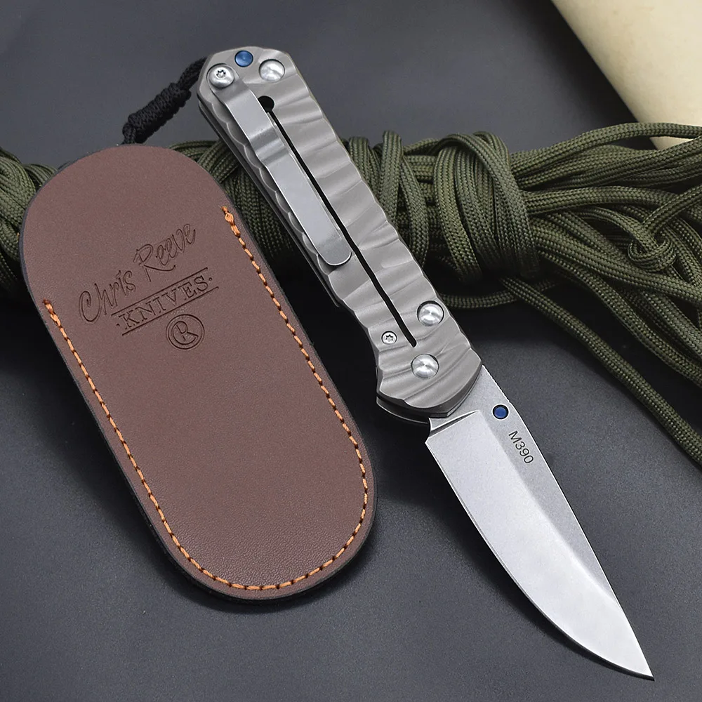 Ball Bearing Dolding Knife M390 Steel Titanium Handle Knife Outdoor Jungle Pocket Hunting Survival Camping Rescue Tool EDC