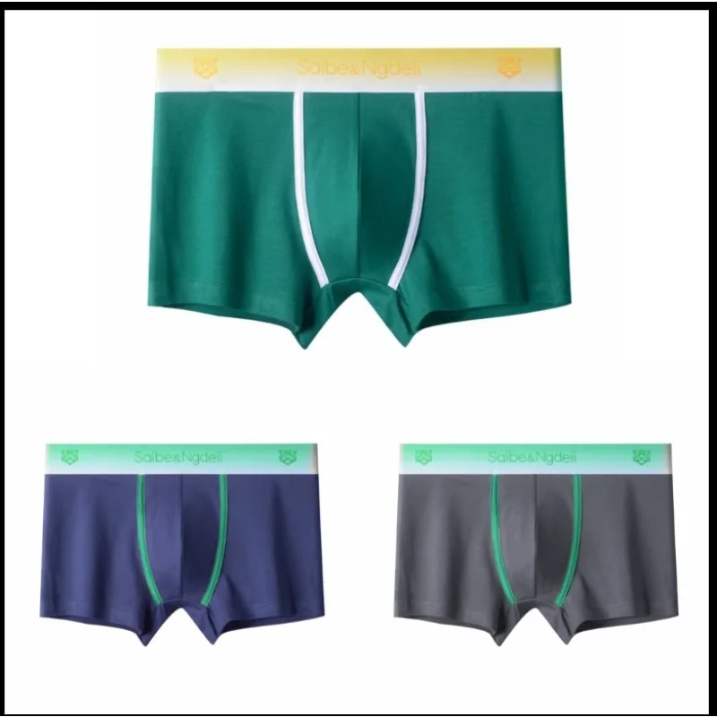 Men's Cotton Breathable Striped Boxers Young Boys Trend Personality Four Corners Short Shorts New Underwear Underwear Men