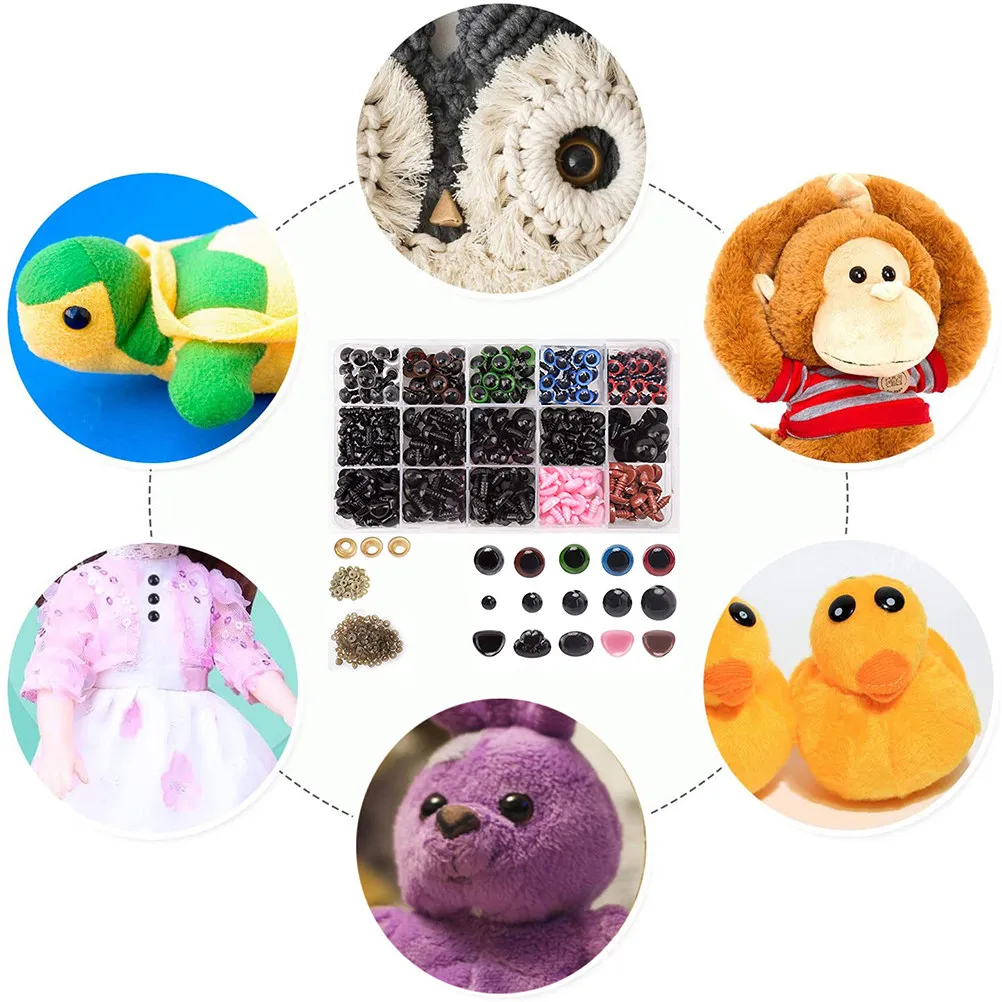 

DIY Colored Animal Eyes 1Pack Screw Grain Design Premium Plastic Material Durable Practical Handmade Crafts Classroom Projects