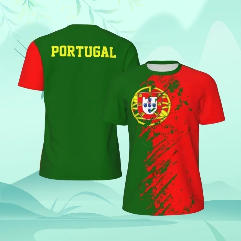 

MOTO-Cool 3d Printed Portugal T-shirt For Men Summer Football T Shirt Sports Running Fitness Tshirt Streetwear Short Sleeves Tee
