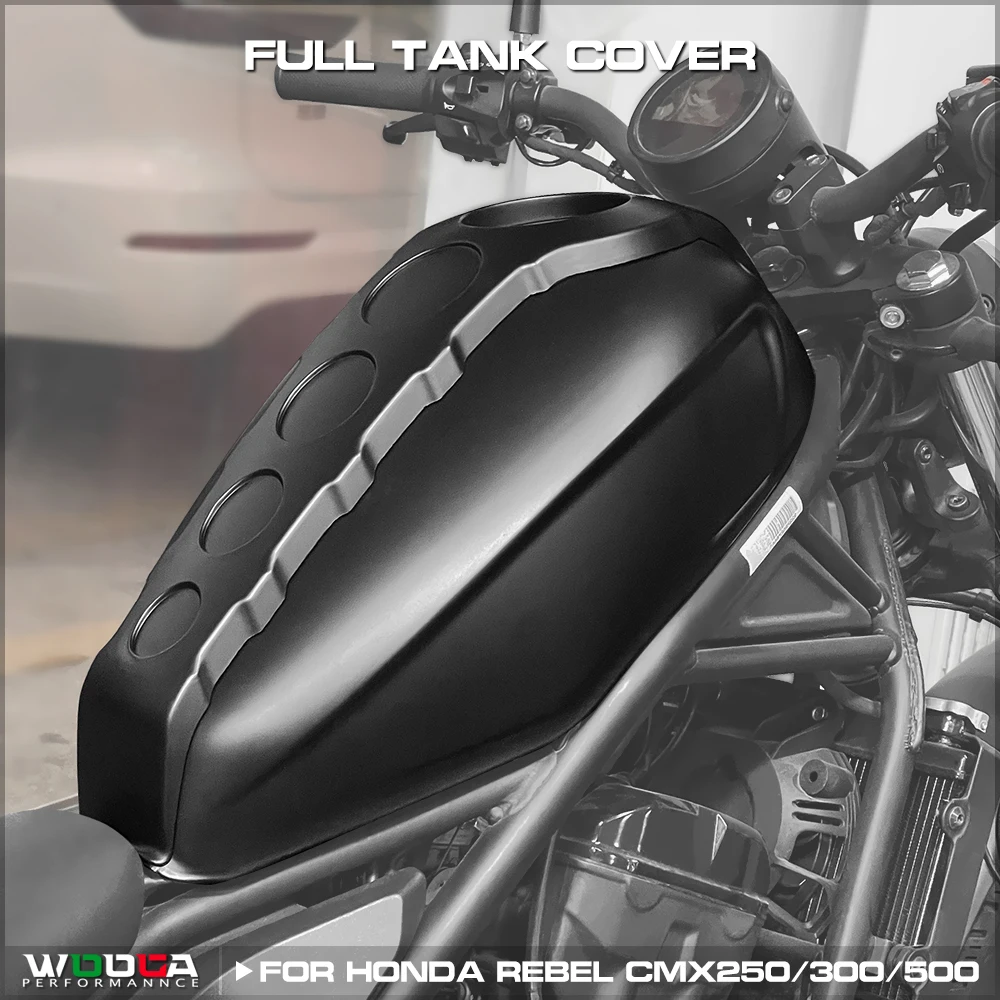 

Full Tank Cover For Honda Rebel CMX 250 300 500 2017-2023 Tank Guard Cover Protector Gas Fuel Case Fairing Matt Black Rebel250