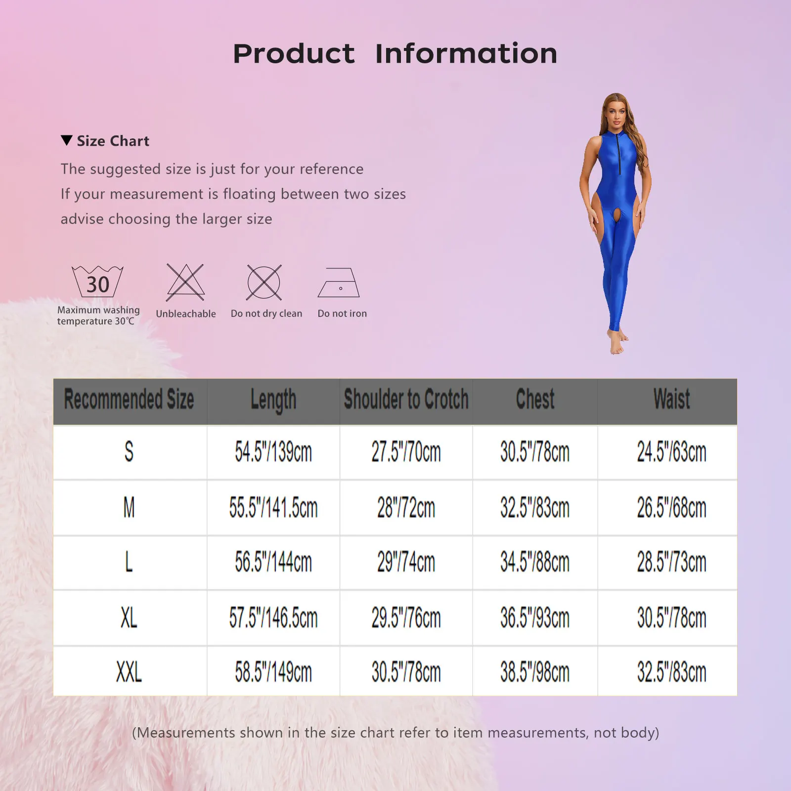 

Women Smooth Cut Out Jumpsuit Leggings Workout Sleeveless Zip Open Crotch Thighs Bodysuit One-piece Catsuit Pool Party Clubwear