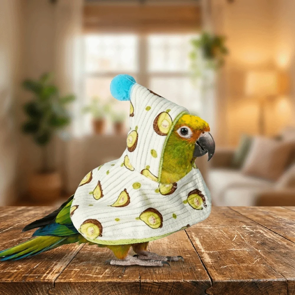 Cute Thickened Bird Winter Jacket Warm Soft Bird Cape Windproof Fruit Pattern Bird Flight Suit Autumn Winter