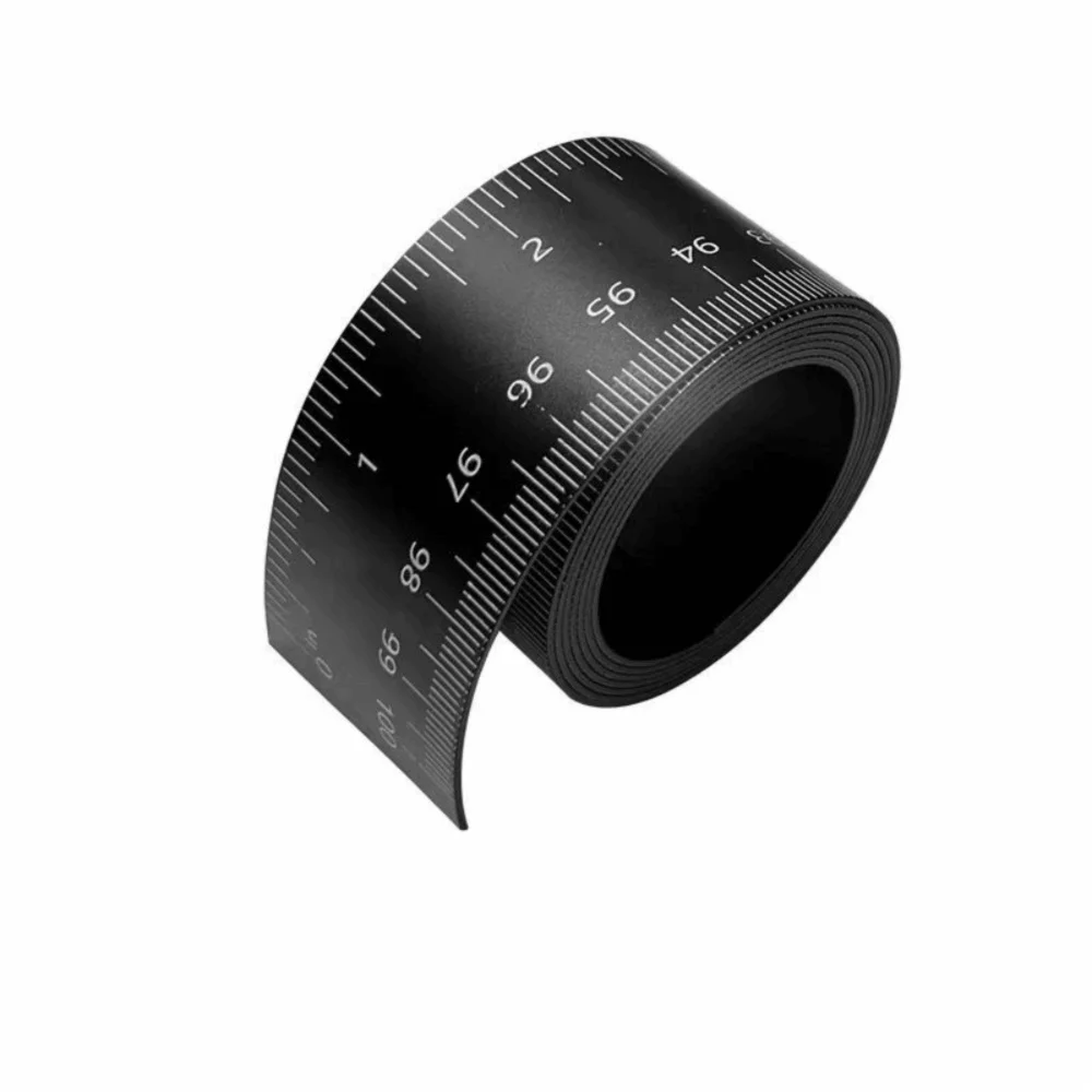 Black Magnetic Border Ruler Dual Scale with Both Inches and Centimeters Flexible Ruler Measuring Tool Magnetic Flexible Ruler