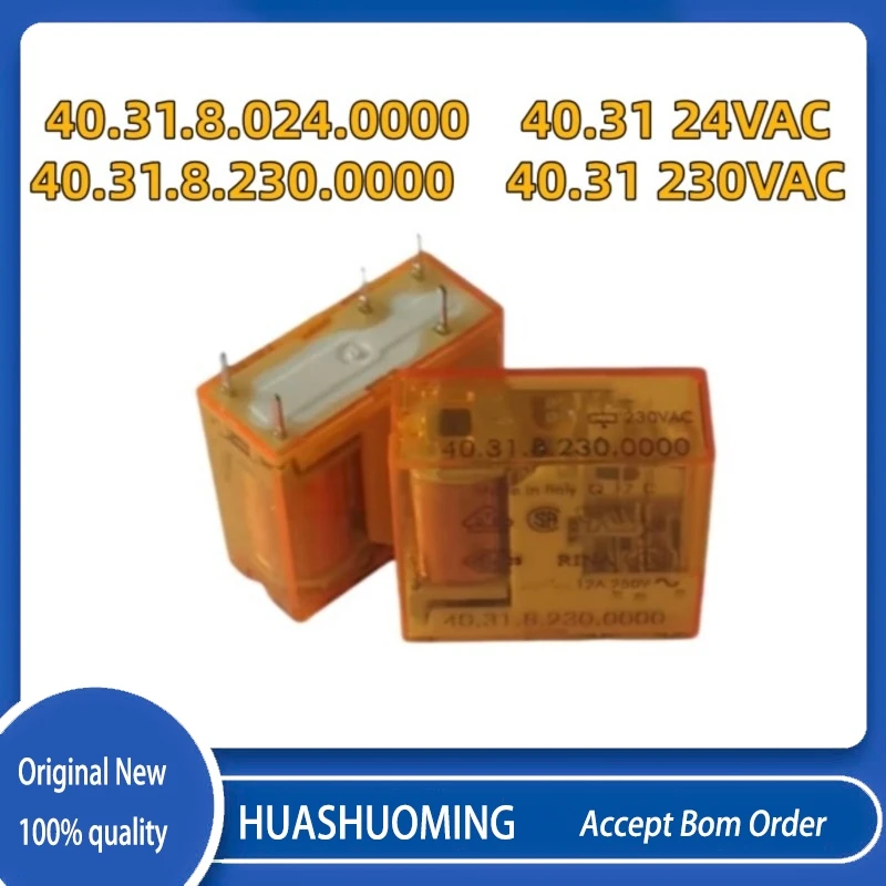 2PCS/Lot    NeW 40.31.8.024.0000 40.31.8.230.0000   40.31 230VAC 24VAC 5PINS 10A