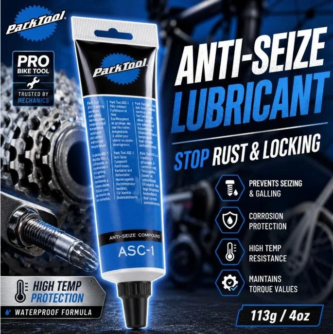 Genuine Park Tool ASC-1 Anti-Seize Bicycle Assembly Compound 4oz Tube Seals Protects