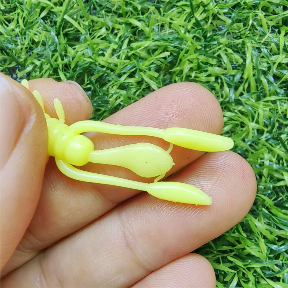 10PCS TPE Mini Wurm Weiche Angeln Lockt Jig Wobbler 0,6g/45mm Silikon Künstliche Köder Bass karpfen Pesca Angelgerät – Detail 4