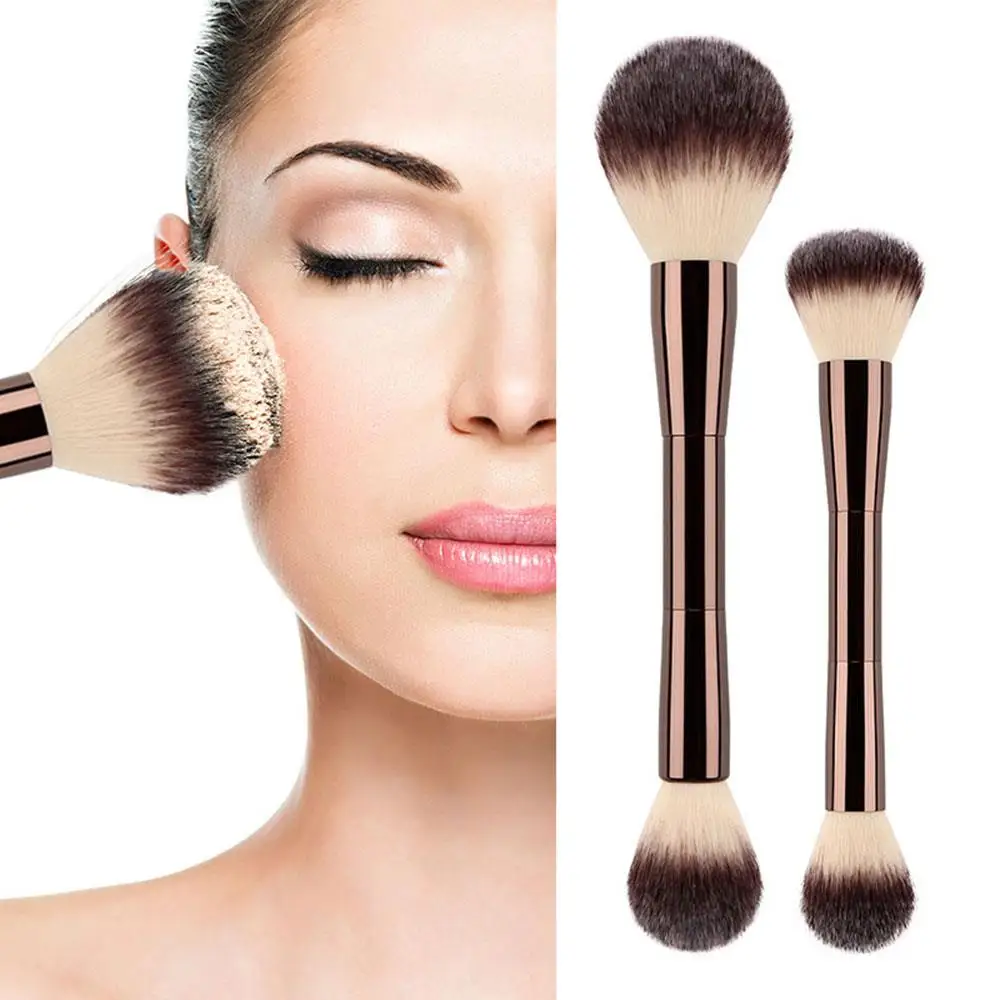 1pcs Powder Makeup Brush Double-ended Soft Bristles Blusher Foundation Brushes Multi-purpose Beauty Makeup Tool Wholesale