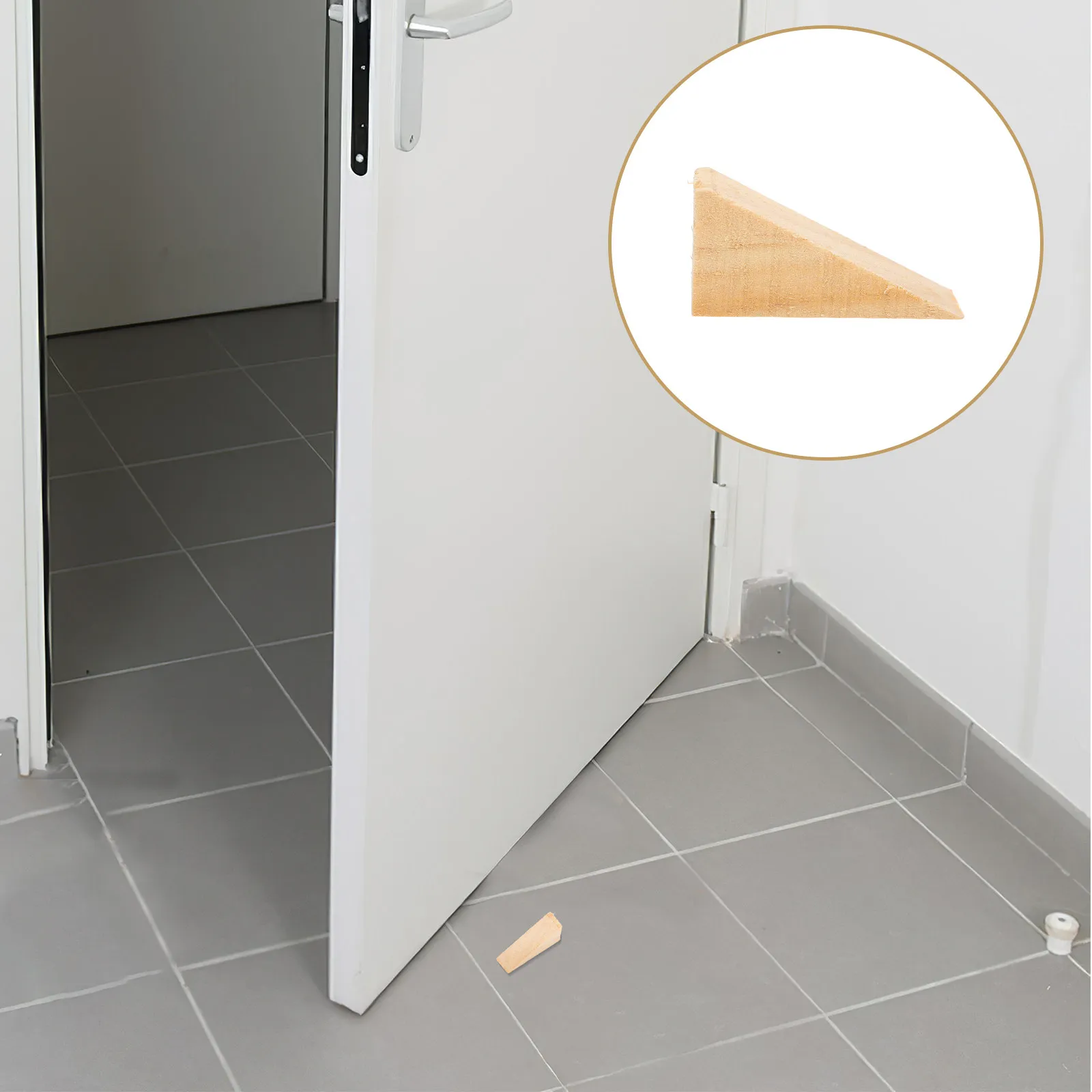 10Pcs Solid Wood Door Stopper Wedges Anti-Skid for Bedroom Office Heavy Doors Door Stop Stopper
