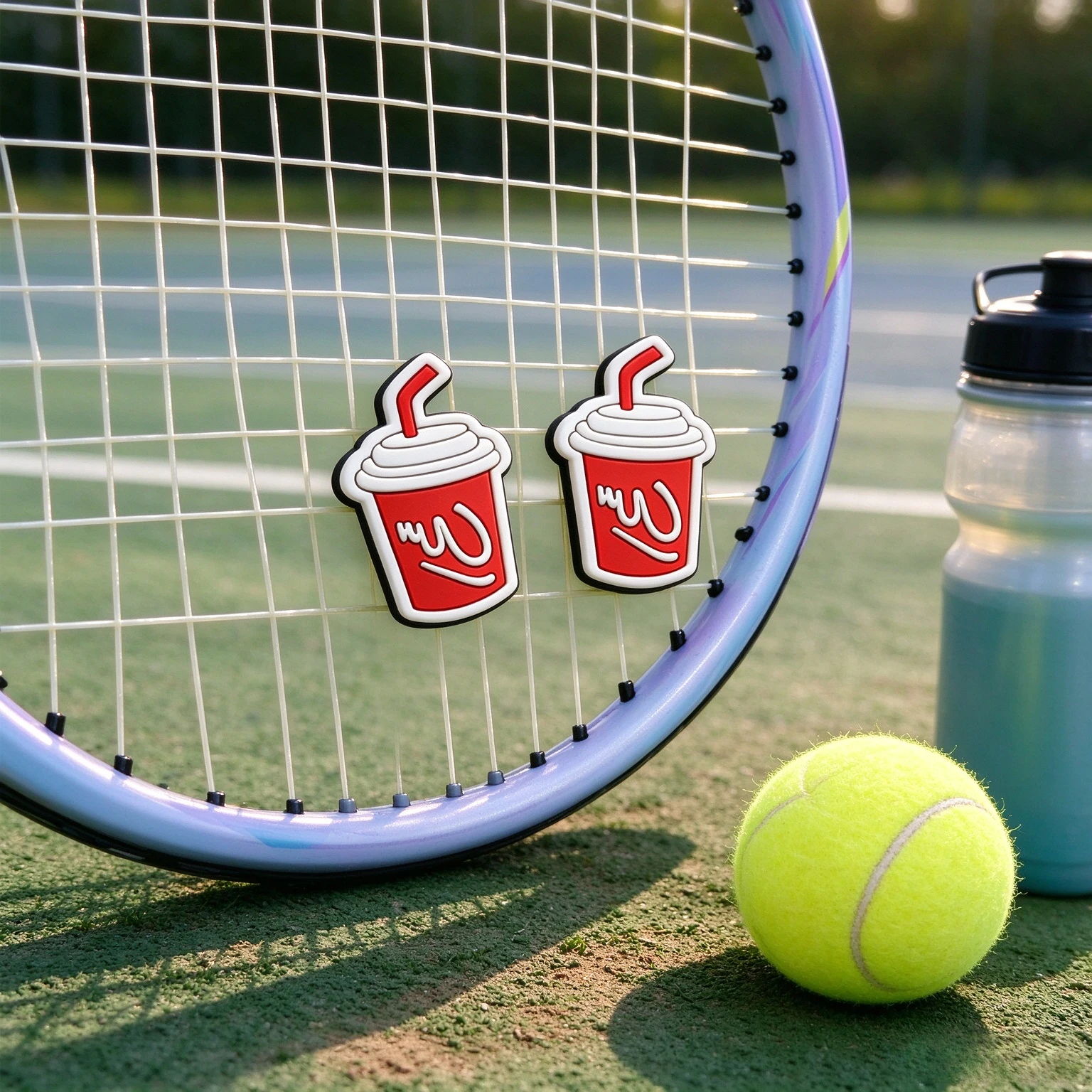 Soda Drink Cup Tennis Vibration Dampener Silicone Racket Shock Absorber, 4Pcs/8Pcs, Solid & Mixed Color
