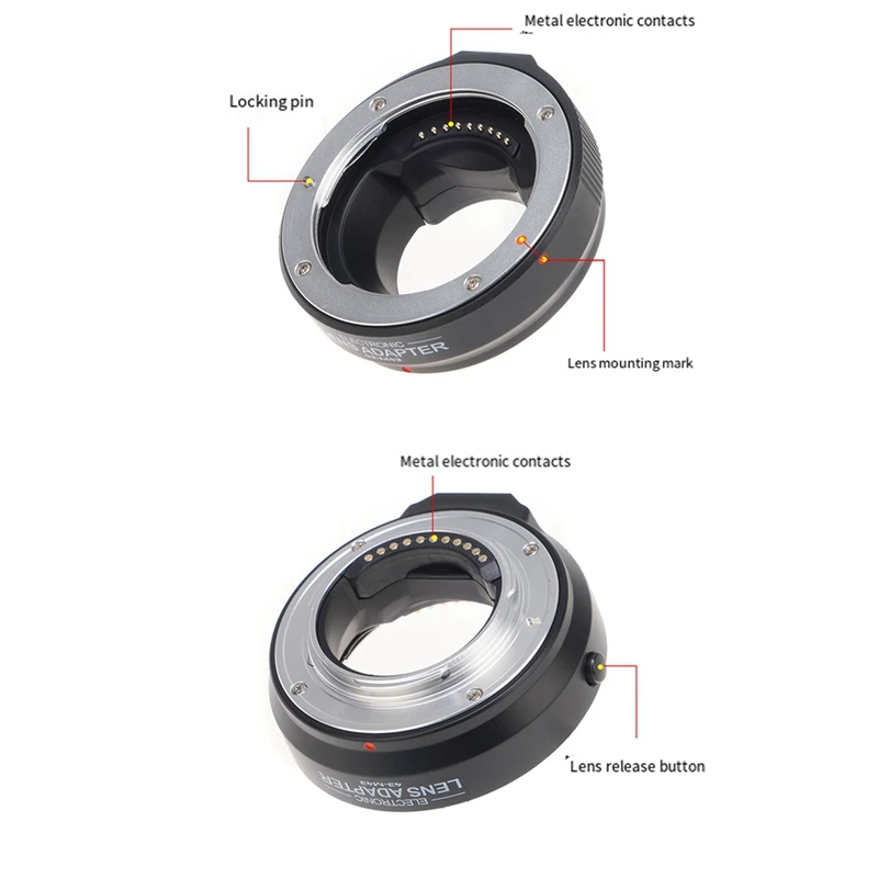 4/3 To M4/3 Camera Adapter Ring Auto Focus Lens Mount For Olympus Panasonic Durable Easy Install
