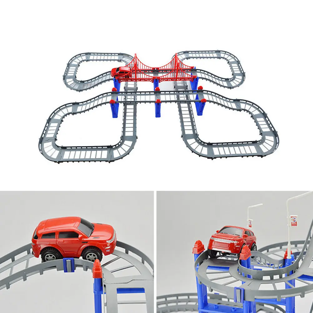 

Electric Rail Car Set Kids DIY Assembly Race Track Creative Play Educational Track Car Race for Children Random Color
