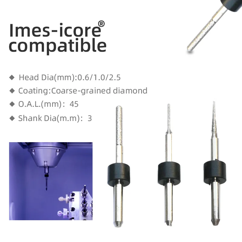 Imes Icores 150ipro 250i pro T23 T22 T21 Bur Diamond Coating Cutter Milling Tools for Lithium Disilicate Ceramic Drill