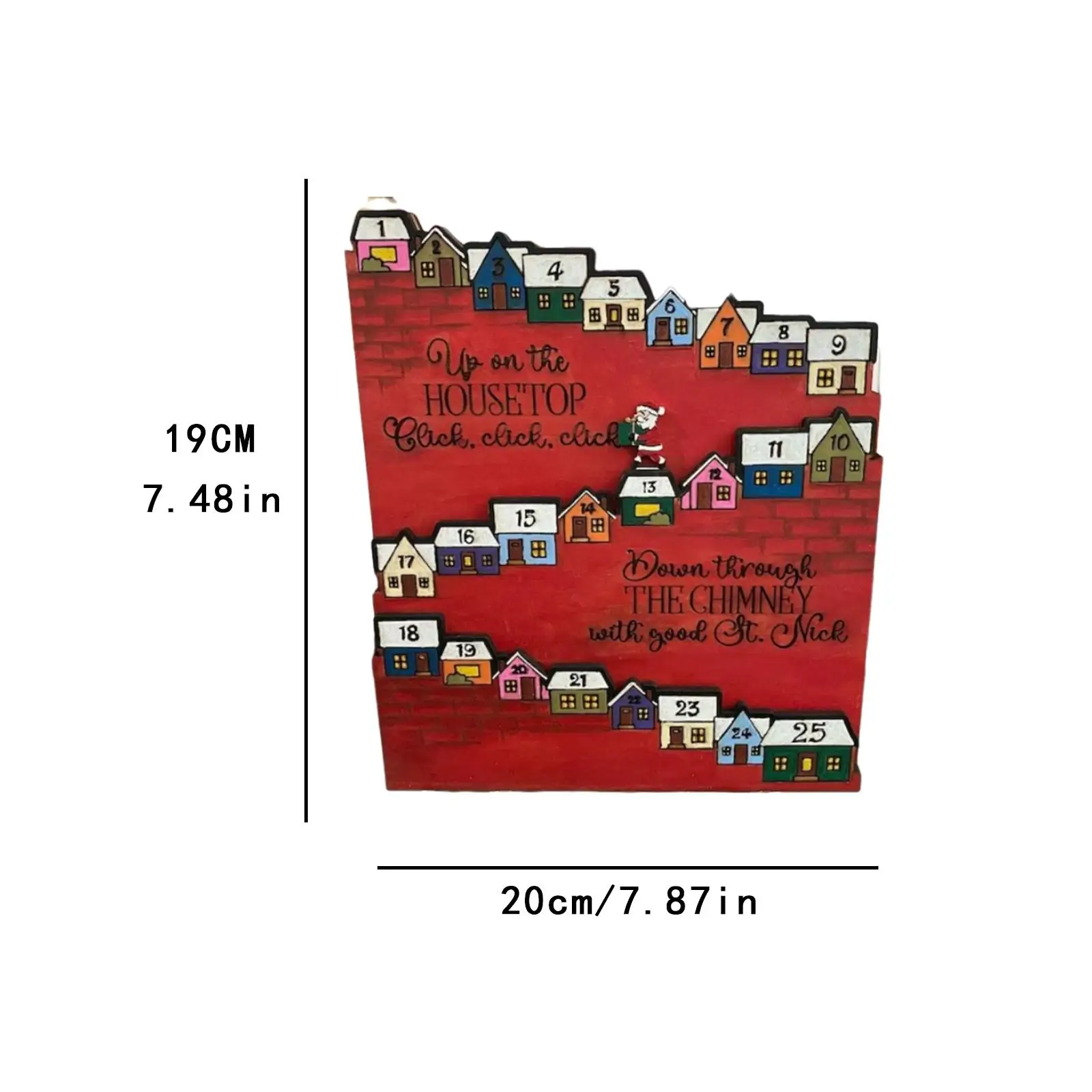 Christmas Calendar Reusable for Home Decor Birthday Gift Removable Santa Claus Table Calendar Wood Ornament Advent Calendar