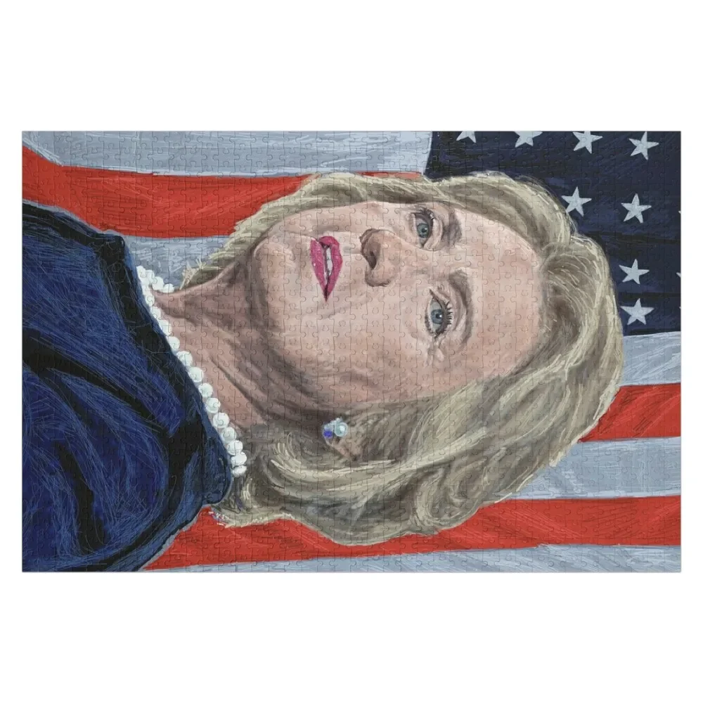 

Presidential Candidate Hillary Rodham Clinton Jigsaw Puzzle Photo Custom Custom Wooden Gift Puzzle