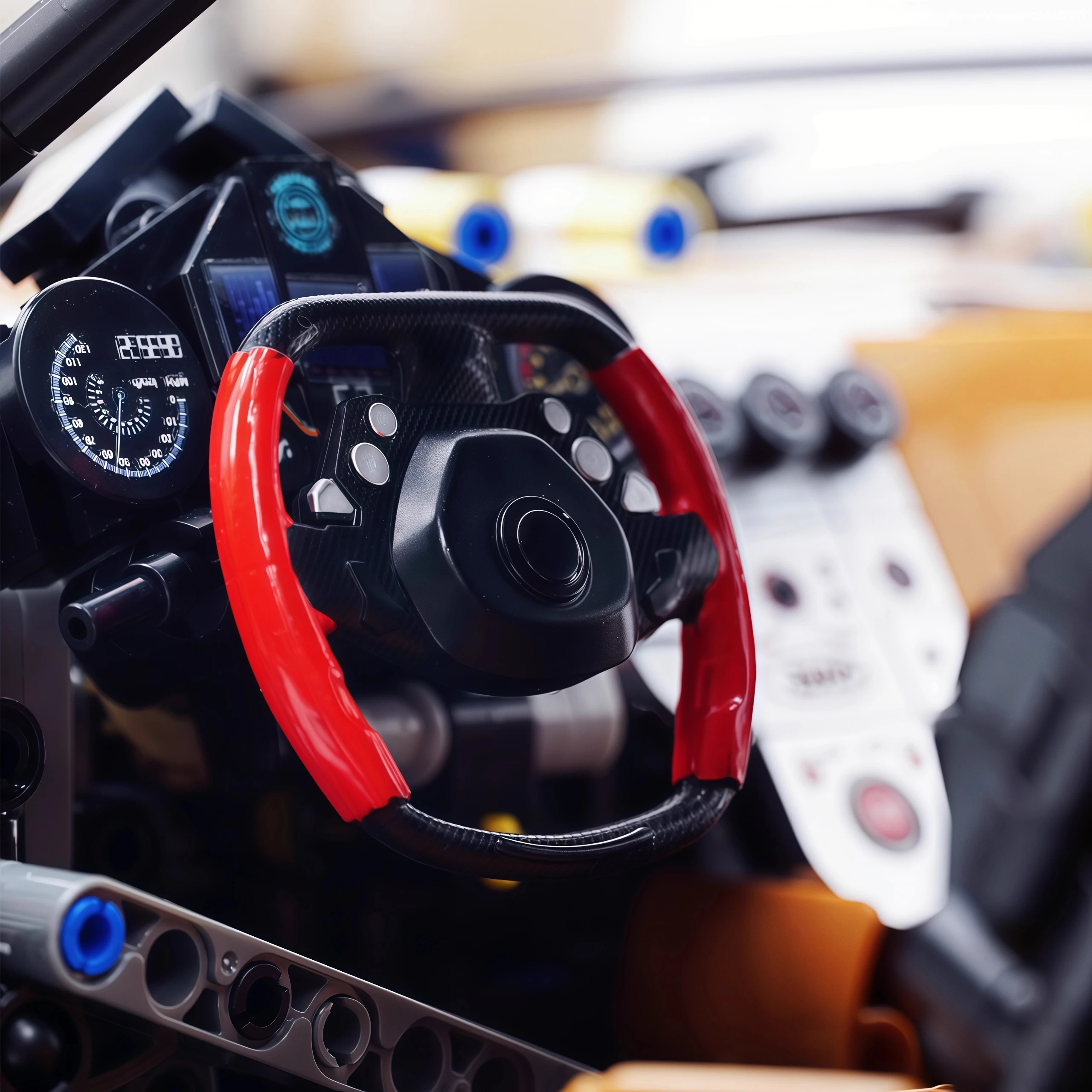 새로운 MOC 고품질 블록 모델 액세서리 3D 프린팅 스티어링 휠 CADA 호환 1:8 1:10 테크니컬 DIY 장난감 자동차