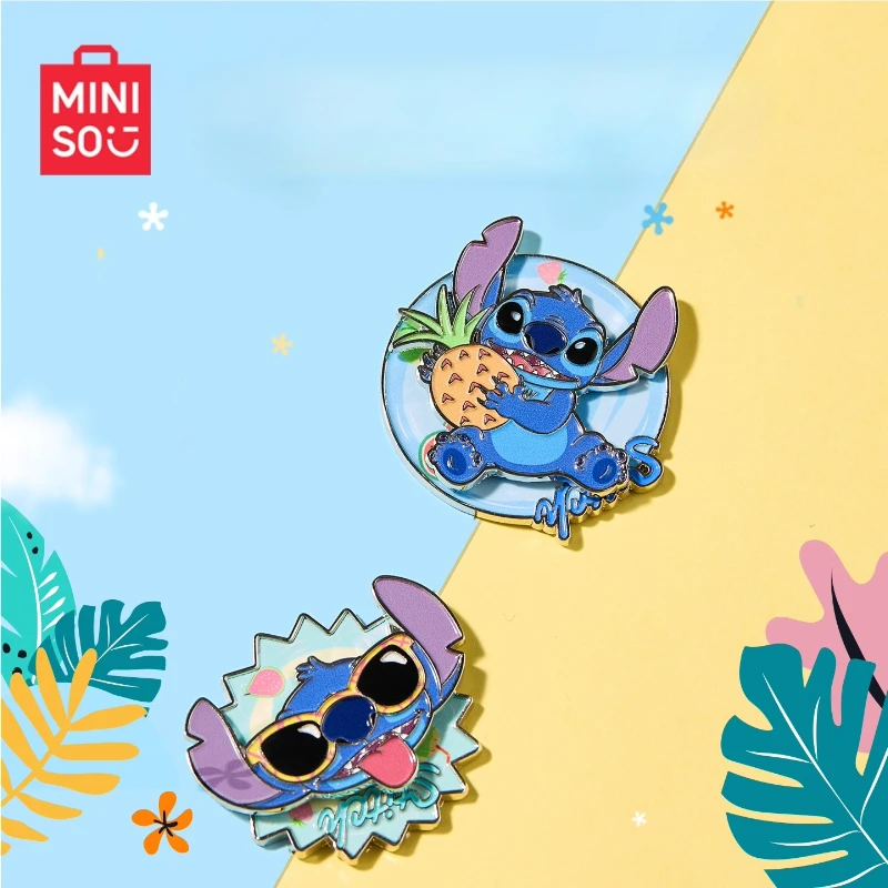 MINISO Disney Stitch Seri Hawaii Magnet Kulkas Model Magnetik Anime Ornamen Dekoratif Lucu Mainan Anak-anak Hadiah Ulang Tahun