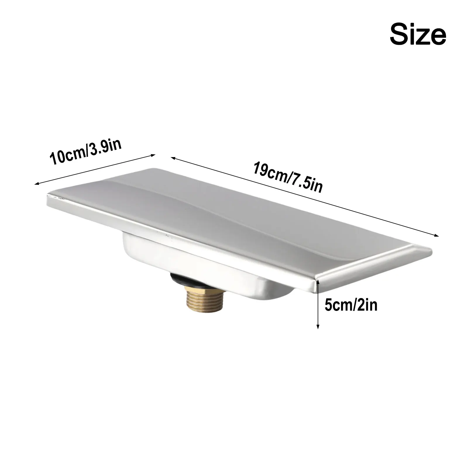 304 Stainless Steel Pool Waterfall Fountain for Swimming Pool Edging Backyard Water Features and Outdoor Water Flow Decoration