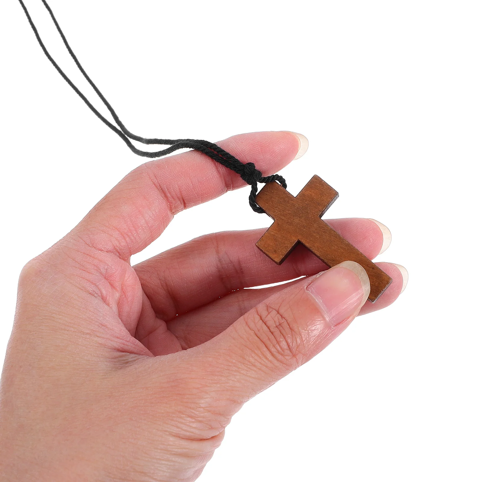 

Wood Cross Pendant Necklace Wooden Rustic Hand Carved Cross Jewelry for Daily Wear Casual Formal Occasions Pendant Jewelry
