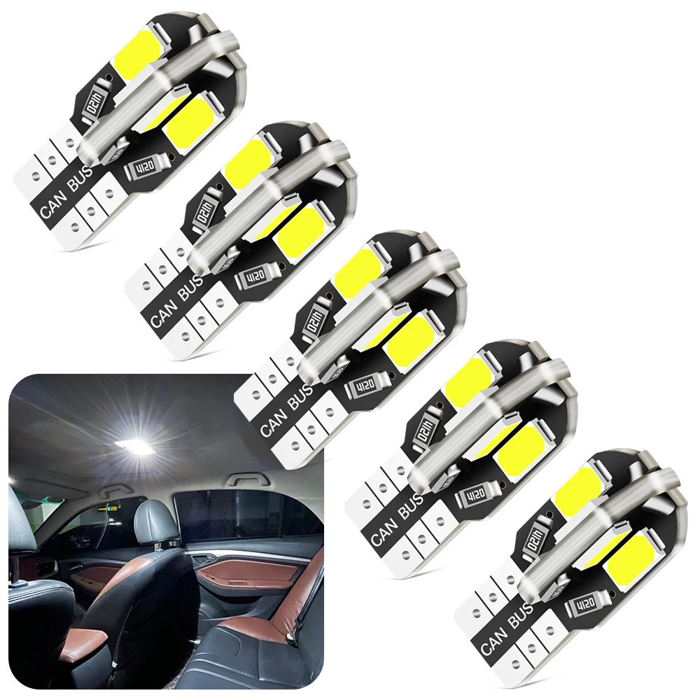 

10PCS T10 w5w Led Canbus Car Bulb 12V Car Lamp Bulb For VW Polo Golf 4 5 6 7 Beetle MK3 MK4 MK5 MK6 Bora CC Passat B6 B5