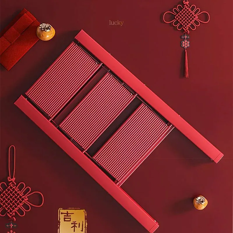 custom.2/3/4 Step Steel Trellis Ladder Flower Stand Decorative Extension Foldable Household Red Blanket Stand EN14183 Certified