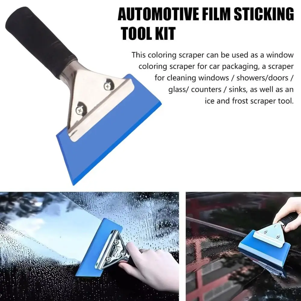Stainless Steel Handle Car Window Tint Squeegee Replaceable Insert Clip-on Design Vinyl Wrap Squeegee Professional Grade
