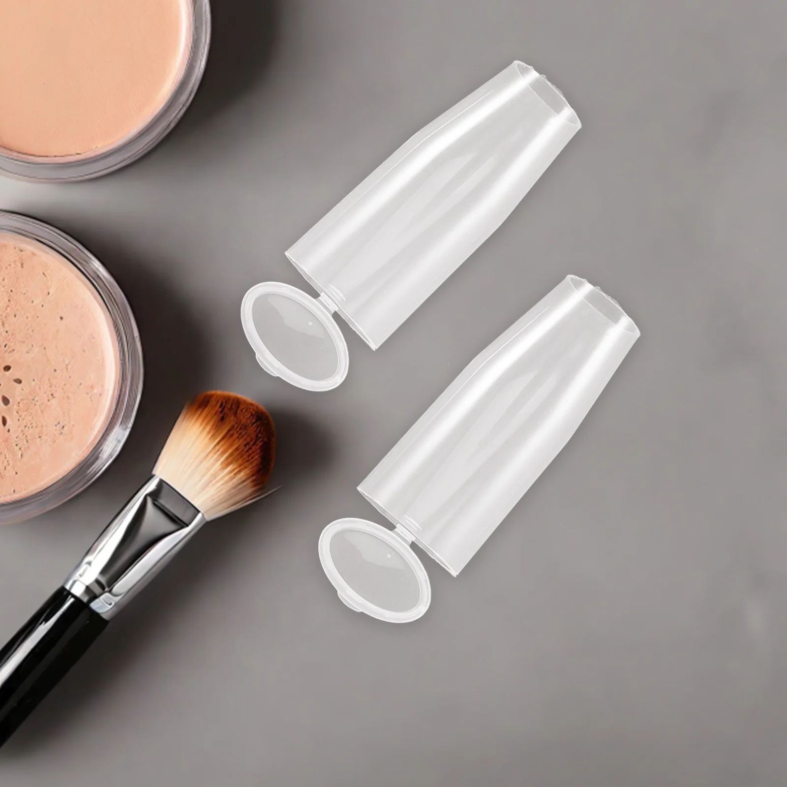 

10pcs Makeup Brush Protective Cover Clear Plastic Caps Sleeve For Brushes Dust-Proof Travel Storage Protector Hood